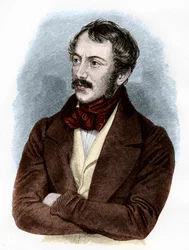 Retrato de Nikolaus Lenau (grabado en color)