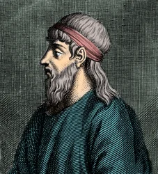 Retrato de Parménides de Elea (fl. s. V a.C.), filósofo griego