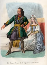 Retrato de Pedro el Grande (Pedro I el Grande) (1672-1725), zar ruso
