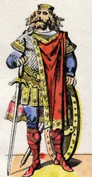 Retrato de Faramundo, rey de los Francos Salios (reinado entre 420-428).
