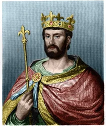Retrato de Felipe I (1060-1108), Rey de Francia - en “Histoire des Français” por Lavallée, grabado, s.d.