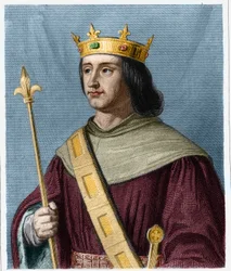 Retrato de Felipe VI de Valois (1294-1350), Rey de Francia - en “Histoire des Français” por Lavallée, grabado, s.d.