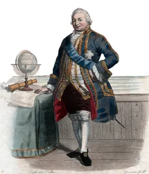 Retrato de Pierre Andre de Suffren de Saint Tropez, bailli de Suffren (1729-1788), almirante francés