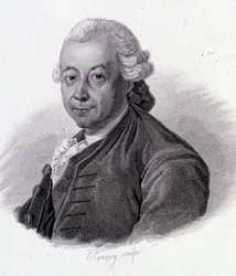 Retrato de Pierre Pepper (1719-1786), explorador francés - en "Retratos de hombres útiles"