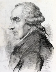 Retrato de Pierre Simon de Laplace (1747 - 1827), astrónomo, matemático y físico francés - en "Álbum de la Ciencia; científicos ilustres; Grandes descubrimientos" 1896