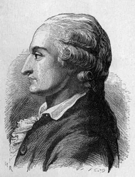 Retrato de Pilâtre de Rozier (1756 - 1785), físico y aeronauta francés (primer viaje en globo aerostático) - en “Album de la Ciencia; científicos ilustres; Grandes descubrimientos” 1896.