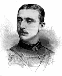 Retrato del Príncipe Eugenio Luis Napoleón, conocido como el "Príncipe Imperial", hijo de Napoleón III (1856-1879). Grabado en "Le Monde Illustré" n°1161 del 28 de junio