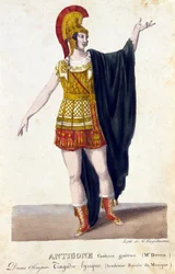 Retrato de Prosper Derivis (1808-1880) en el papel de Antígona en la tragedia lírica 