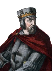Retrato de Simón IV de Montfort, 5º Conde de Leicester (1150-1218), noble francés