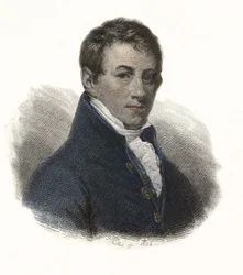 Retrato de Sir Humphry Davy (1778-1829), químico y físico inglés. En “Retratos de Hombres Útiles”