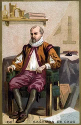 Retrato de Solomon de Caus (1576-1626).