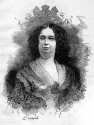 Retrato de Sophie Frederique Mathilde de Württemberg, Reina de Holanda. Grabado en 