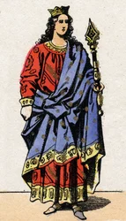 Retrato de Thierry I (? - 533), Rey de Austrasia.