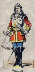 Retrato de Vauban Sebastien le Prestre (1633-1707), mariscal de Francia. Imagen de Epinal de finales del siglo XIX. Colección privada.