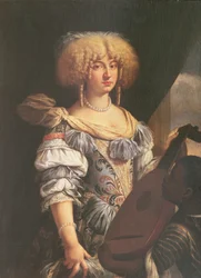 Retrato de una mujer con un paje moro
