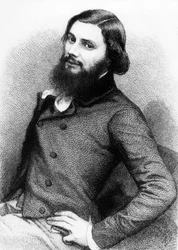 Retrato de un joven Gustave Courbet, c.1840s
