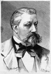 Retrato del periodista y novelista Alberic Second fallecido en 1887, en Le Monde Illustré.