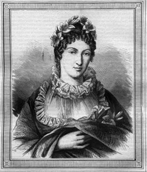 Retrato de la Duquesa de Angulema Marie Thérèse Charlotte de Francia conocida como Madame Royale (1778-1851). Grabado en “Historia de los Papas-Reyes-Reinas y Emperadores a través de los siglos” por Maurice Lachatre
