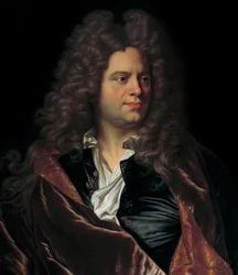 Retrato del escritor francés Jean de La Bruyere (1645-1696)