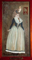 Retrato de la princesa de Lamballe (1749-1792), Marie-Thérèse Louise de Savoie-Carignan, pintado por uno de sus asesinos. 1792, París, Prefectura de Policía