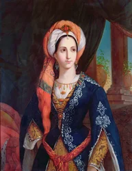 Retrato de la actriz Mlle Rachel en el papel de Roxanne para la obra Bajazet de Jean Racine