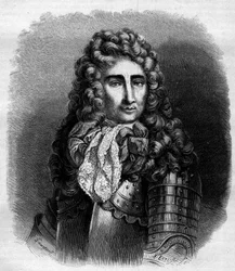Retrato del mariscal de Catinat (Nicolas de Catinat de La Fauconnerie) (1637-1712), militar francés. Grabado de 1868 después de Hire.