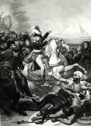 Retrato de Napoleón como el héroe conquistador en Egipto
