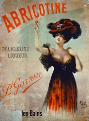 Cartel publicitario de Abricotine, realizado por P. Garnier, París