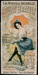 Póster publicitario de Agua Mineral Natural Brault de Couzan