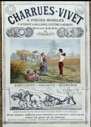 Cartel publicitario de arados Vivet, c.1891