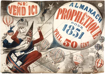 Póster publicitario del Almanaque Profético, 1851
