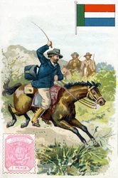 Cartero entregando el correo en el Transvaal, finales del siglo XIX