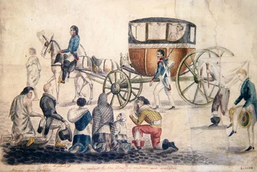 Sacerdote llevando la Sagrada Comunión a los enfermos y moribundos, c.1850