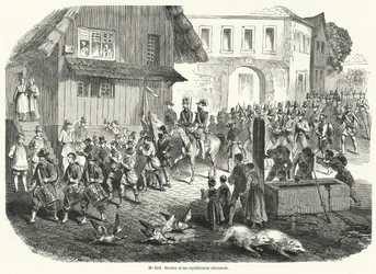 Procesión de Gustav Struve y republicanos alemanes, Revolución de 1848