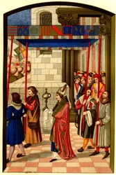 Procesión del rey René I de Anjou (1409-1480) a Aix en Provence