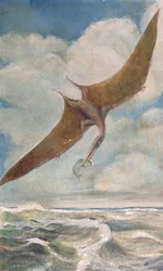 Pterodáctilo pescando