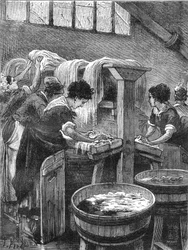 Lavadero público, taller de lavado, uso del agua 1880