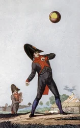 Alumno del Instituto Napoleón de París, hacia 1810 (grabado en color)