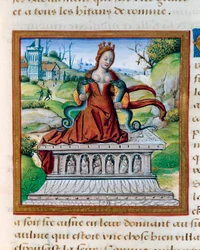 La reina Cleopatra y las dos serpientes, c.1505 (miniatura)