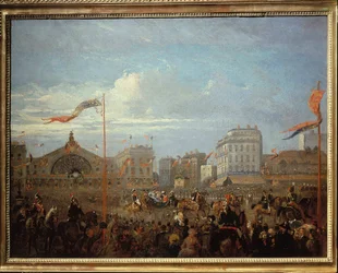 La Reina Victoria (1819-1901) llegando a la Gare de l