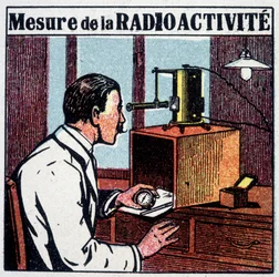 Medición de la radiactividad - grabado, siglo XX