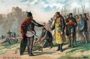 Rainfroy, sitio por Carlos Martel en Angers, capitulación, circa 717