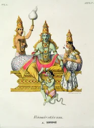 Rama, grabado por du Bouisi
