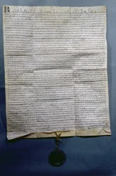 Ratificación por Raimundo VII (1197-1249) Conde de Toulouse del Tratado de Meaux, c.1229