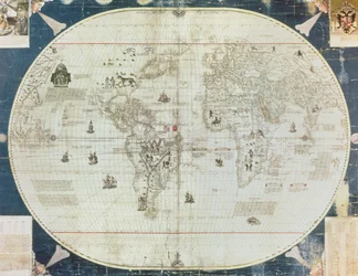 Rc C 2487 Mapa del mundo, diseñado por Sebastián Caboto (hacia 1476-1557), 1544