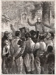 Lectura del panfleto por Louis Marie de Lahaye de Cormenin (1788-1868) en 1838 (Tres humildes remonstrancias de Timon sobre una compensación de un nuevo tipo que la lista civil pretende establecer entre cuatro millones que debe al Tesoro y cuatro mill