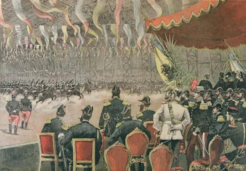 Recepción del Zar Alejandro III (1845-1894) en París, ilustración de Le Petit Journal, noviembre de 1893