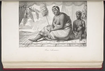 Reine Cahoumanou, Habitantes de las islas Sandwich, de Pintoresco viaje alrededor del mundo, con retratos de salvajes de América, Asia, África y las islas del Gran Océano; paisajes, vistas al mar y varios objetos de historia natural;