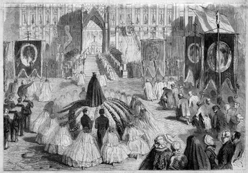 Ceremonia religiosa durante la Feria de Bruselas (Bélgica)