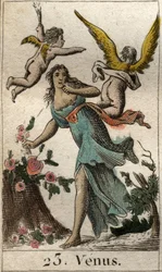 Representación de Venus, diosa del amor, la belleza y la fertilidad. De “Mitología de la juventud” por Pierre Blanchard 1803